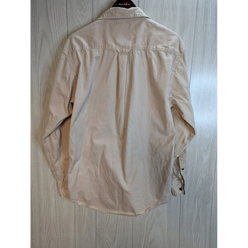 Three Square Royce Apparel Georgia Shirt Mens Tan Button Down Sz Large L - Picture 3 of 8